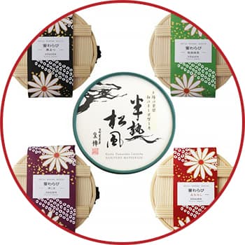 京都蜜わらび４種と半熟松風の送料無料セット