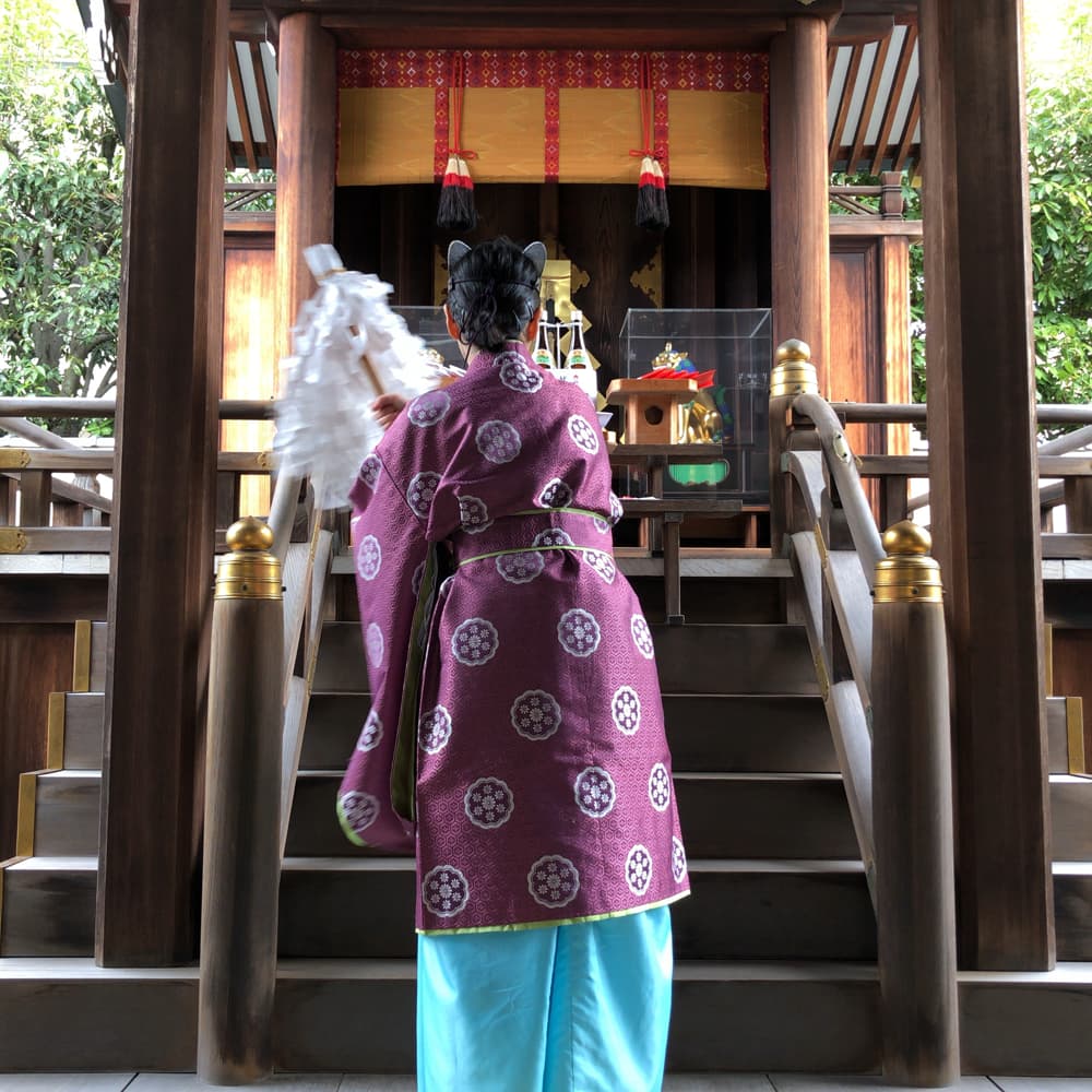 京都玄武神社にてのご祈祷の様子