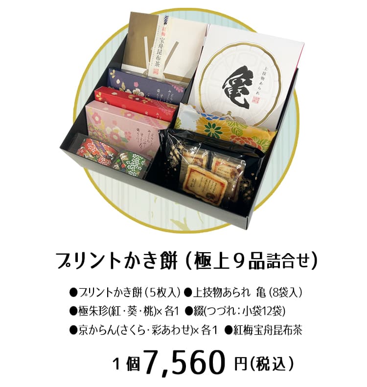 プリントかき餅【お歳暮・お年賀】極上9品セット