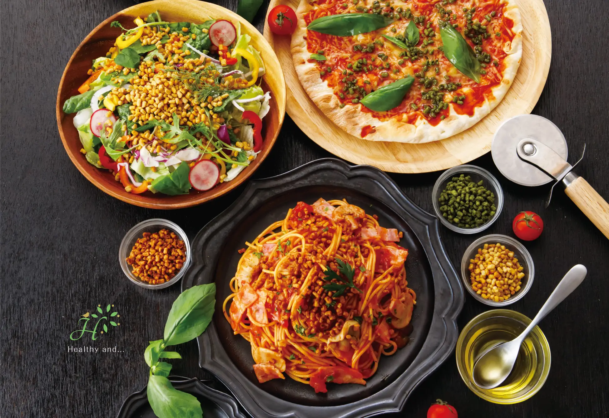 パスタやサラダ、スープはもちろん、そのまま食べてもおいしいプロテイン