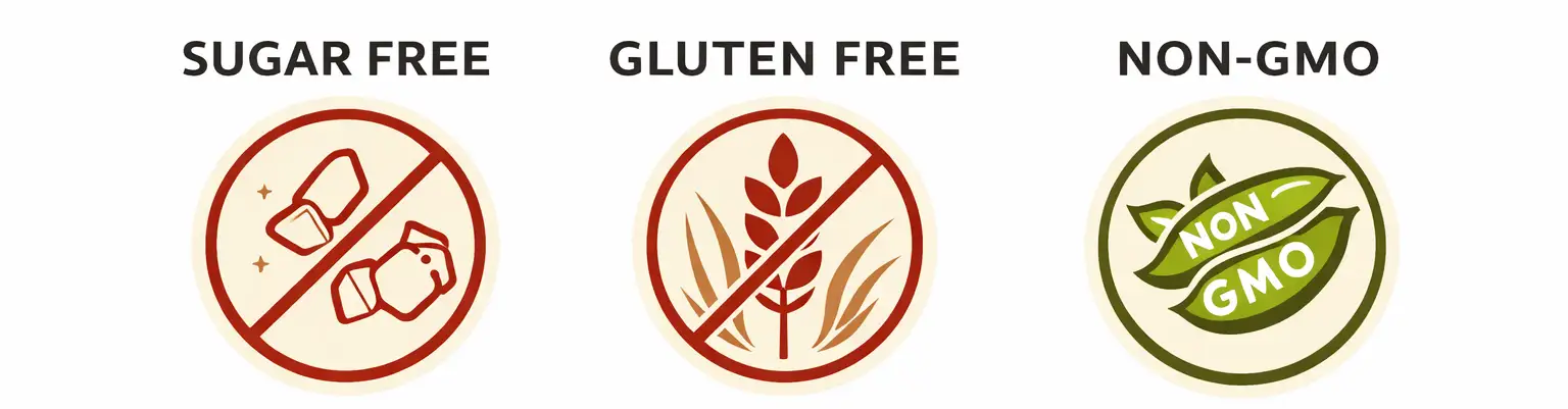 ※砂糖不使用・グルテンフリー・非遺伝子組み換え