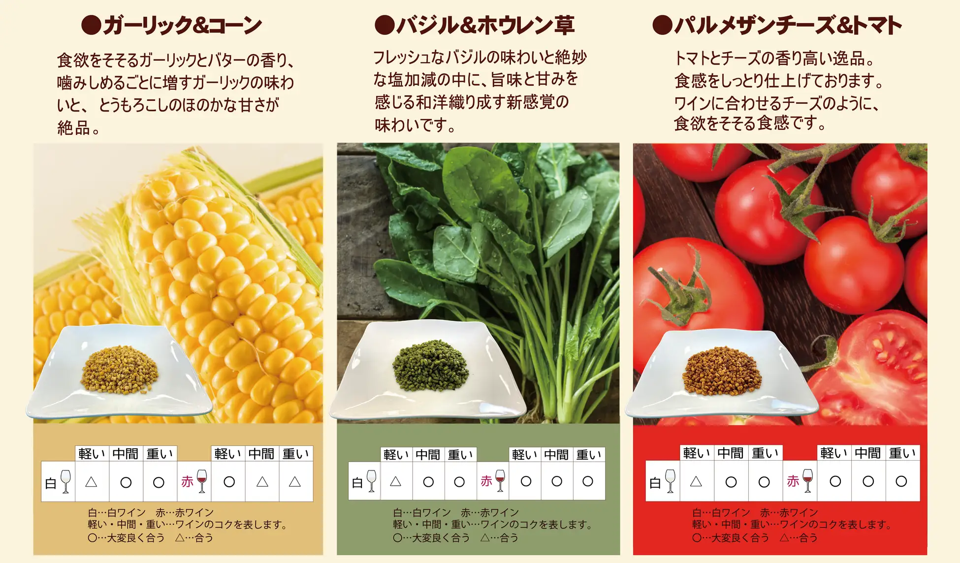 ワインに合う3つのフレーバー